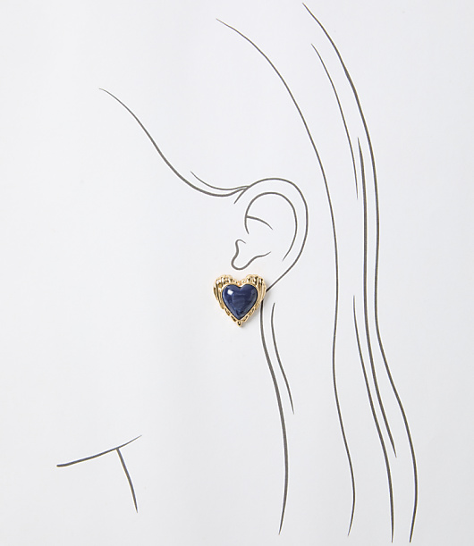 Marbleized Heart Stud Earrings