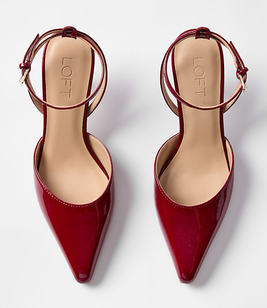 Patent Ankle Strap Kitten Heels