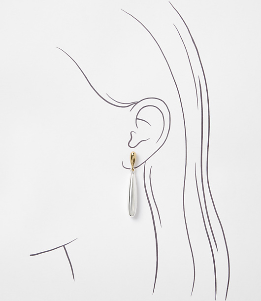 Mixed Metal Teardrop Earrings