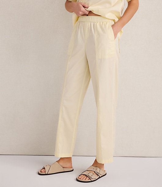 Loft Haven Well Within Organic Cotton Twill Tapered Pants