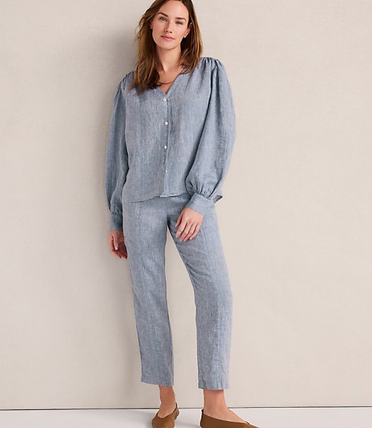 Haven Well Within Linen V-Neck Blouse