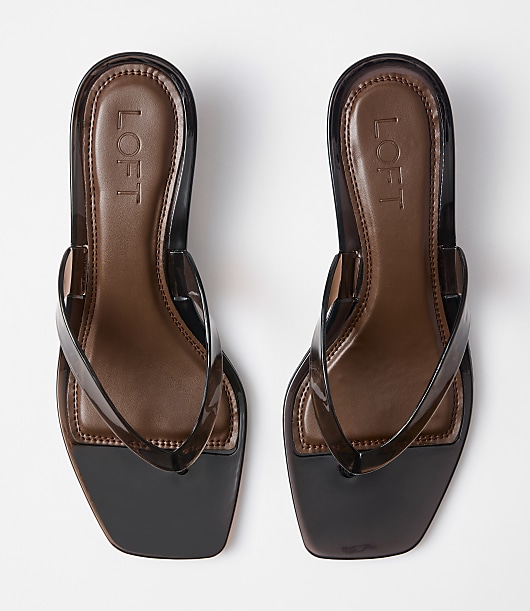 Jelly Kitten Heel Thong Sandals