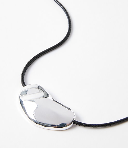 Metal Nugget Pull Tie Necklace