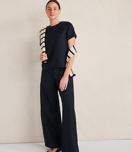 Haven Well Within Linen Blend Dobby Wide Leg Pants