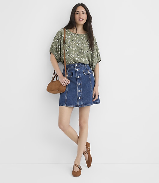 Bandana Print Cinched Dolman Top