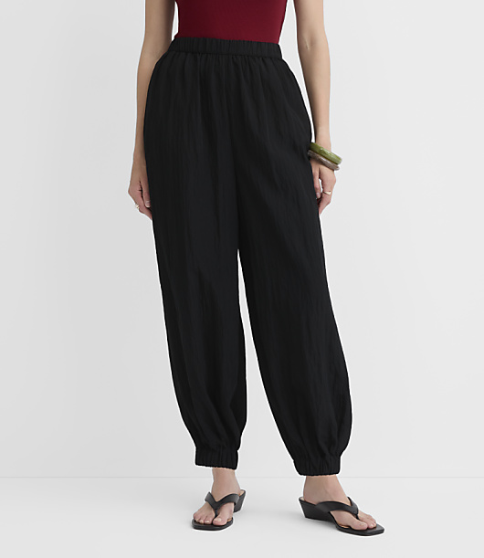 Petite Crinkle Balloon Pants