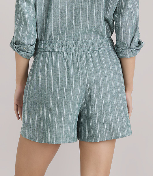 Lou & Grey Striped Linen Cotton Shorts