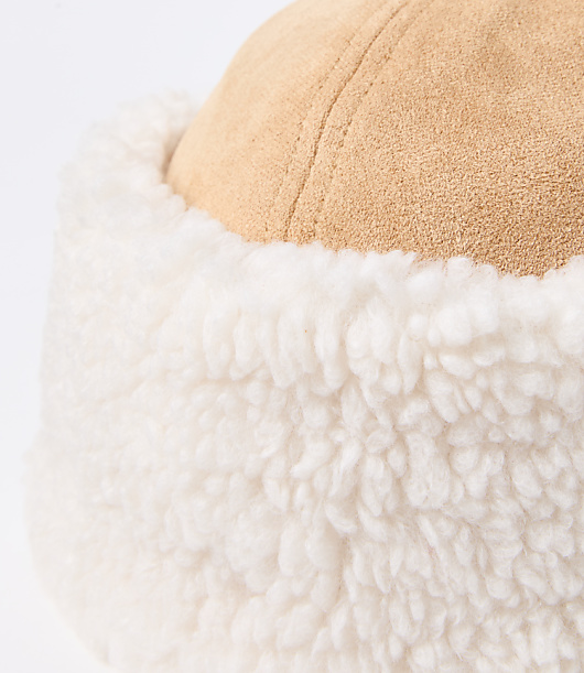 Faux Suede Sherpa Fisherman Hat