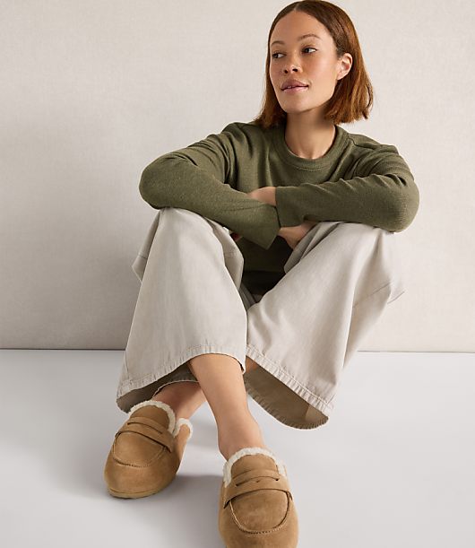 Haven Well Within Suede and Sherpa Moccasin Clogs