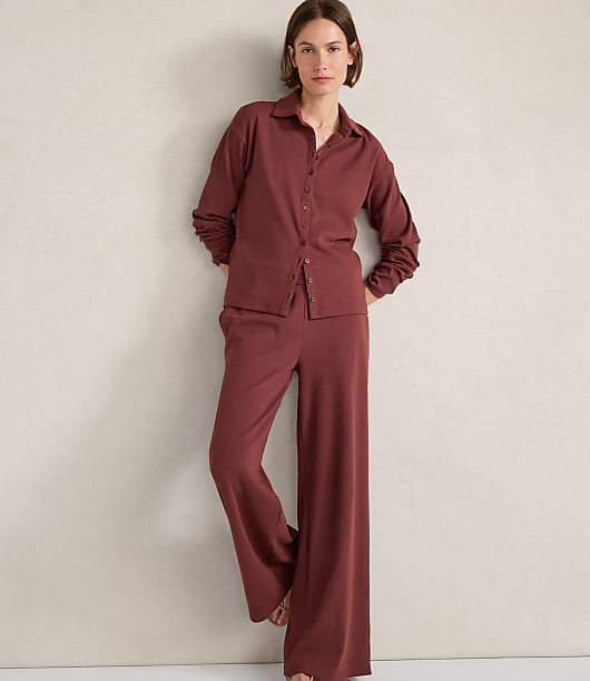 Haven Well Within Organic Cotton Rib Knit Front Button Shirt