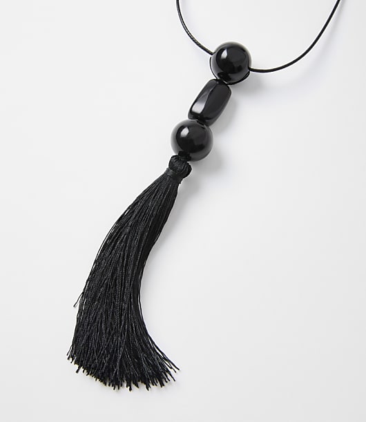 Tassel Pendant Cord Necklace