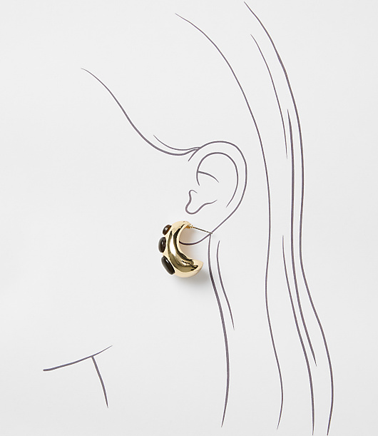 Tortoiseshell Print Statement Stud Earrings