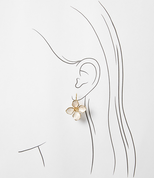 Mother Of Pearl Flower Earrings