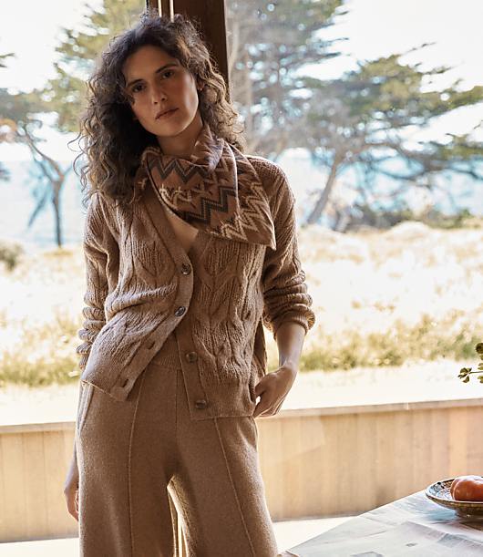 HWW COZY CTTN FAIRISLE TRIANGLE SCARF