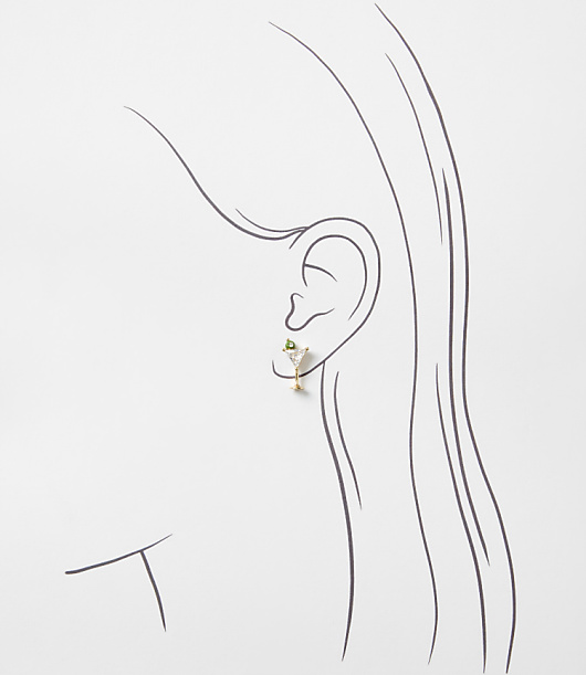 Sparkle Martini Stud Earrings