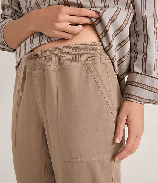 Haven Well Within The Effortless Twill Jogger in Organic Cotton - Carbon Smudge