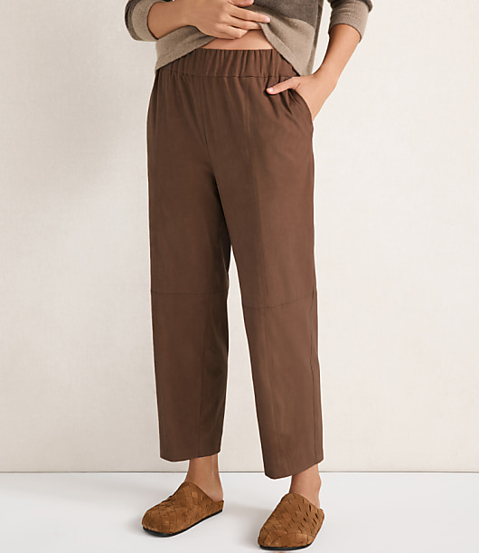 Haven Well Within Faux Suede Seamed Pants