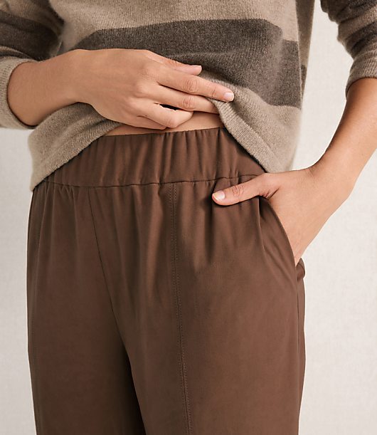 Haven Well Within Faux Suede Seamed Pants