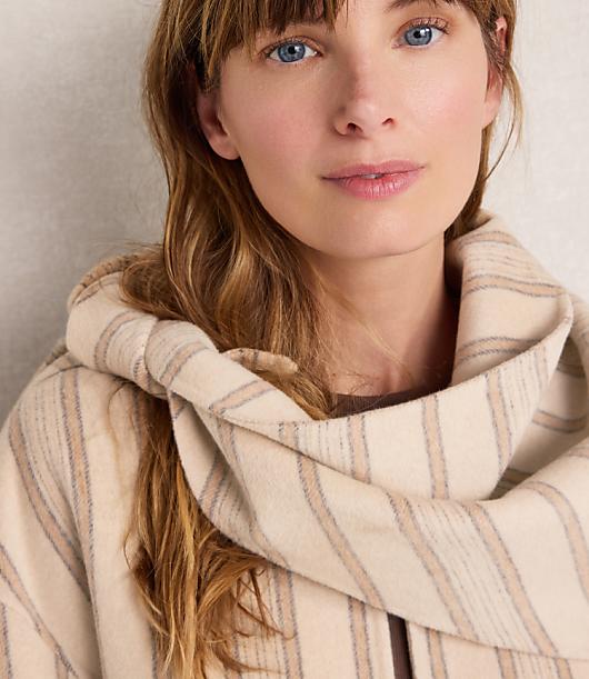 Haven Well Within Wool Blend Midi Coat with Removable Scarf