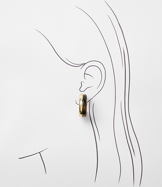 Tortoiseshell Print Hoop Earrings