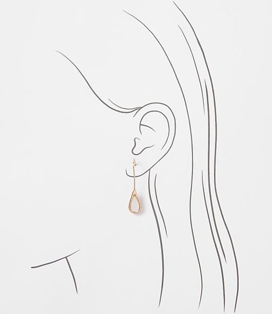 Mother Of Pearl Drop Pull Through Earrings