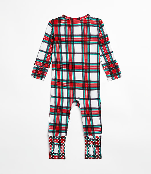 Posh Peanut Plaid Convertible One-Piece