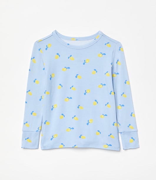 Posh Peanut X LOFT Lemon Long Sleeve Basic Pajama