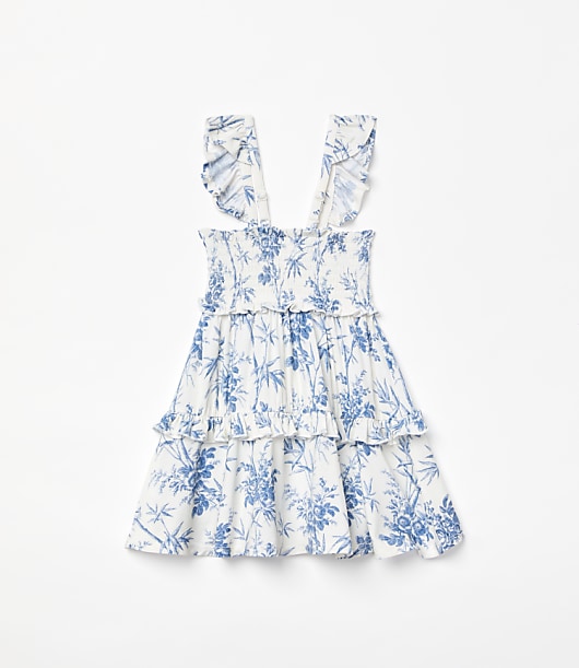 Posh Peanut X LOFT Palm Smocked Babydoll Dress