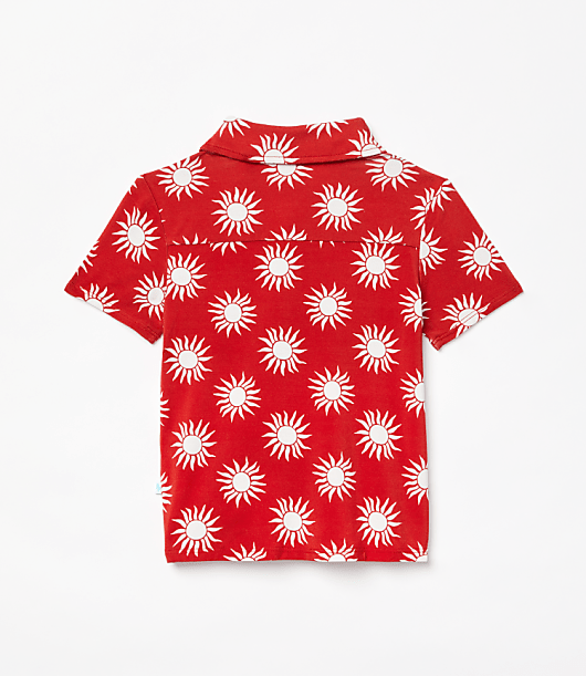 Posh Peanut X LOFT Sunny Short Sleeve Collared Henley Top