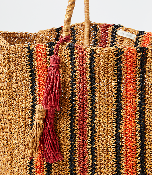 Salt & Umber Goldie Oversized Raffia Tote