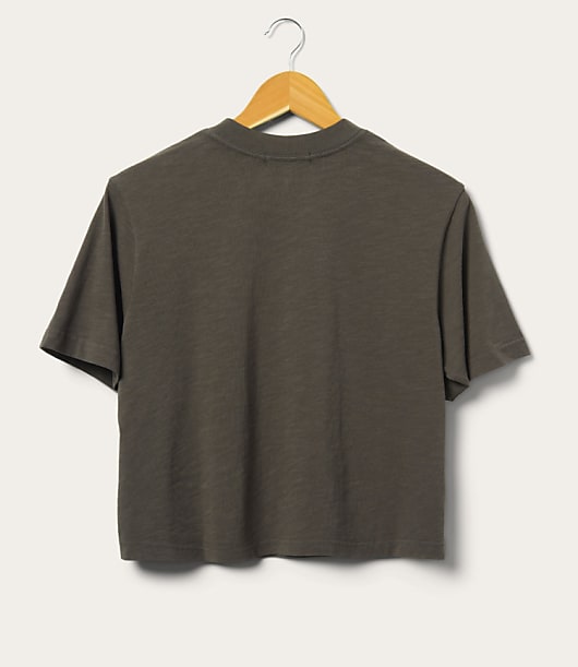 Junk Food Grateful Dead Dancing Skeletons Cropped Mock Neck Tee