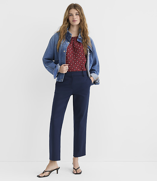 ladies navy dress pants Women's Blue Tall Victoria High Waisted Dress Pants in Navy Blue size Large by Fashion Nova Women's Navy Pants | LOFT