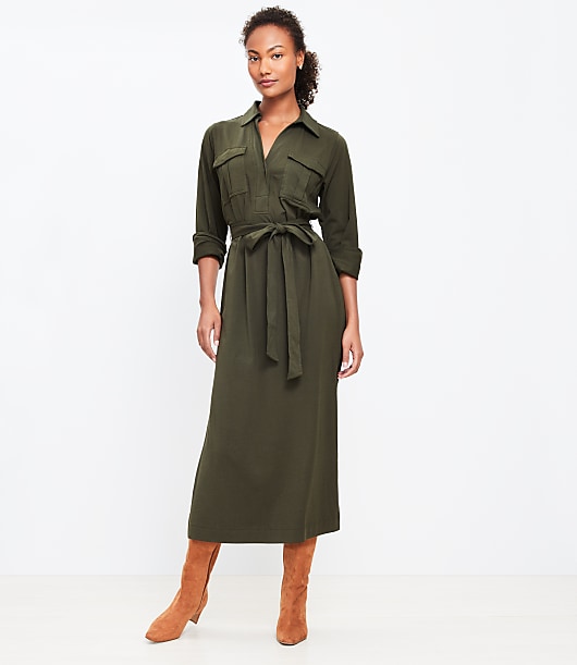 fit and flare mini dress with sleeves Pink The mock neckline makes The Ambre Dress in Color:blueblue Sale-Returnable