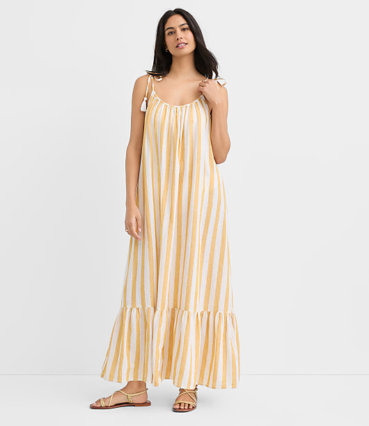 casual summer dresses for women over 70 Cotton Linen Sun Older Loose Comfy V Neck Short Sleeve Linen Maxi Dress Lightweight Gauze Flowy Maxi Dresses Tea Length Tshirt Dress Beach Vacation Outfits 2025 at pastel halter dress A-line Ruffle Straps Square Size:XL- 44 CHEST