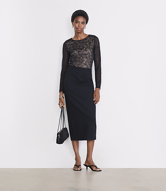 LOFT Versa Stretch Lace Top