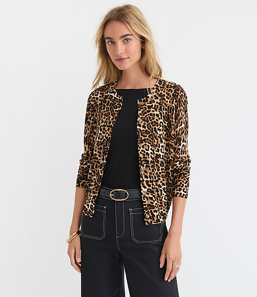 Animal Print Cardigan | Loft