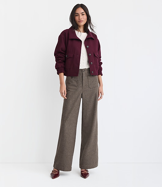 dulcamara size1 wool wide pants ak Wool seersucker trousers