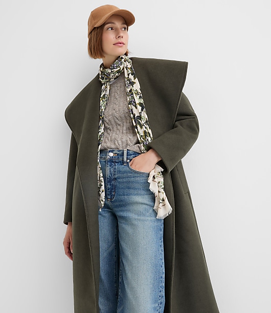 ジャケット・アウター louren big shawl collar double coat Doubleface Shawl Collar Belted Coat