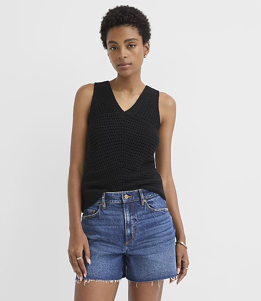 Open Stitch Sweater Tank Top
