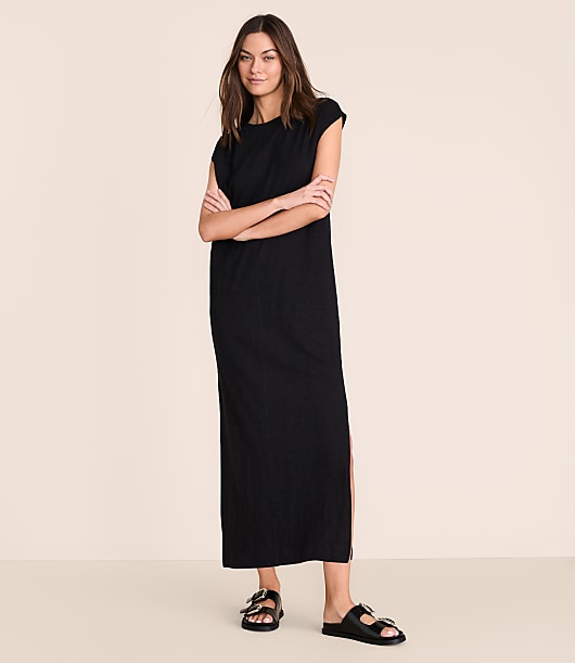 lou & grey softserve slub midi tee dress Lou & Grey | Dresses | Lou Grey Softserve Slub Midi Tee Dress Striped  Womens Xl Sleeveless Tank