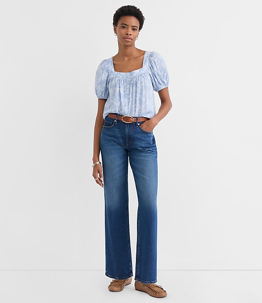 Square Neck Blouse | Loft