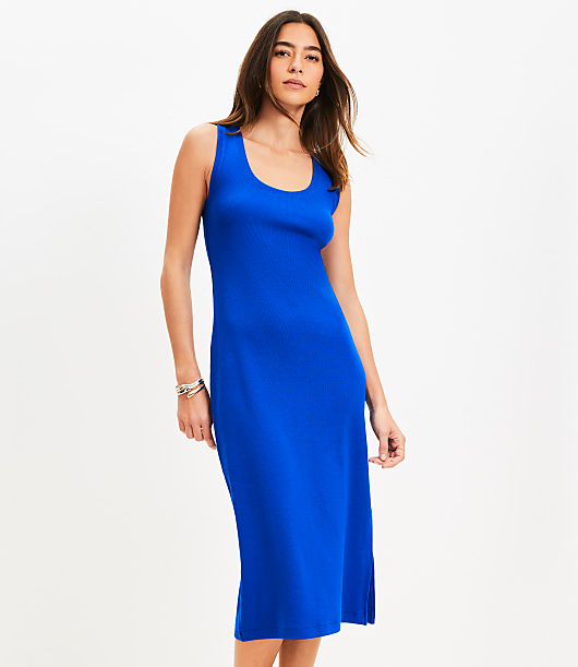 loft perfect ribbed tank midi dress Perfect Ribbed Tank Midi Dress