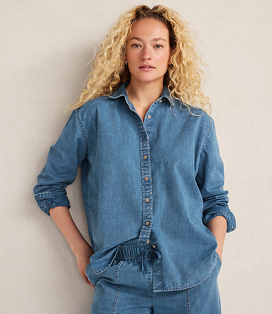 ladies dress shirt and jeans Women's Denim Button-Down Shirts 2023week15